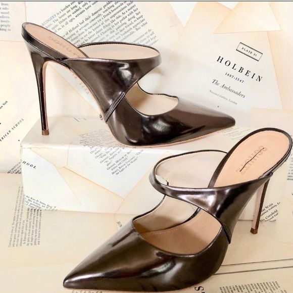 Schutz Bronze Metallic Slide Mule Sandal 10 - Picture 3 of 5